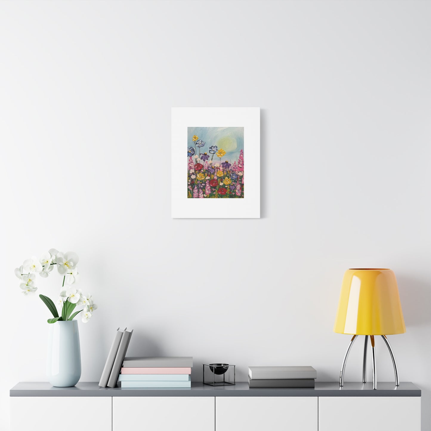 Blooming Free Matte Stretched Canvas – Colorful Wildflower Garden Print