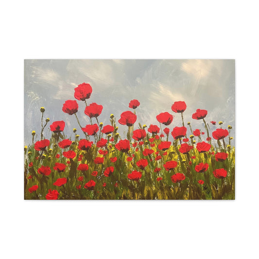 Poppy Field Matte Canvas Wall Art — Stretched 1.25"