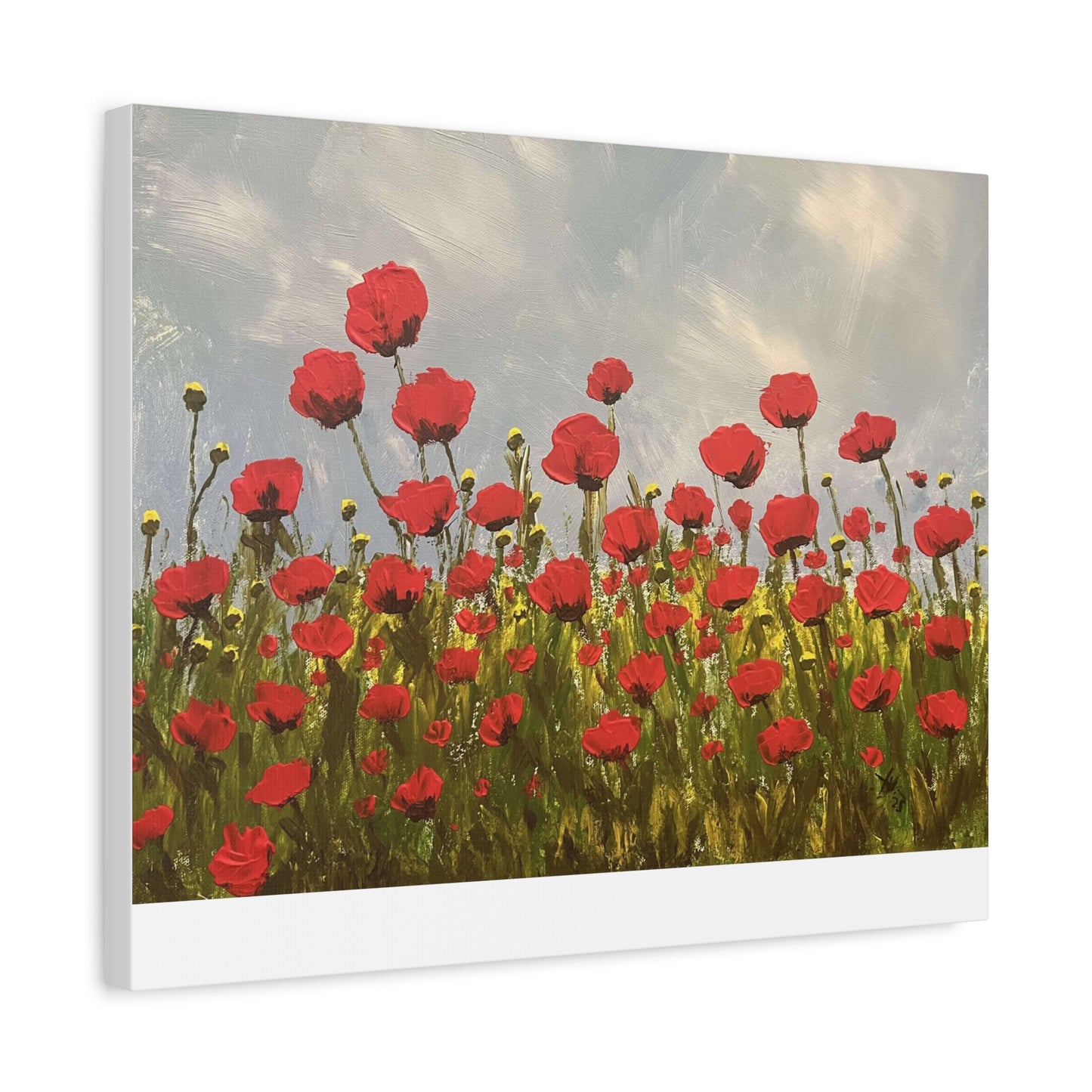Poppy Field Matte Canvas, Stretched, 1.25"