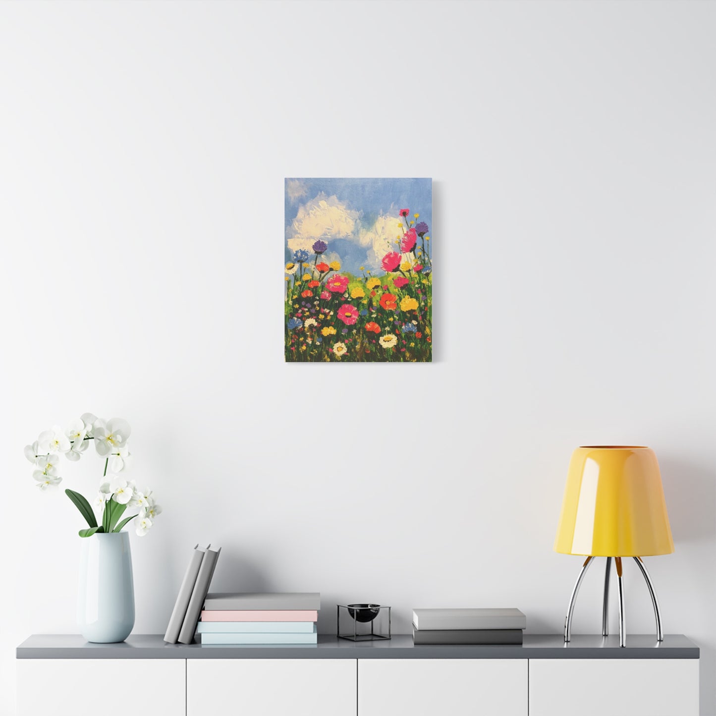 Wildflower Bloom Canvas Print — Bright Wildflower Wall Art (Matte Stretched)