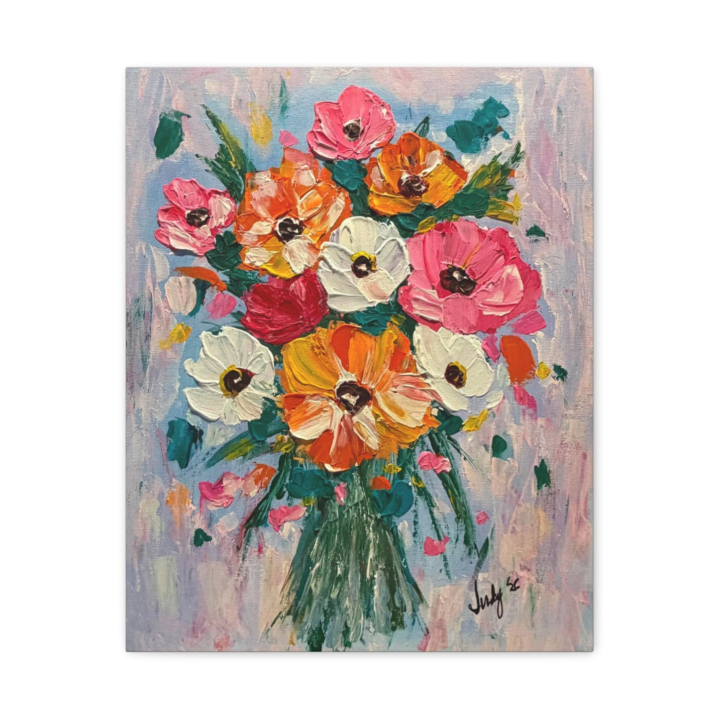 A Bouquet of Joy  Matte Canvas Wall Art - Stretched 1.25"
