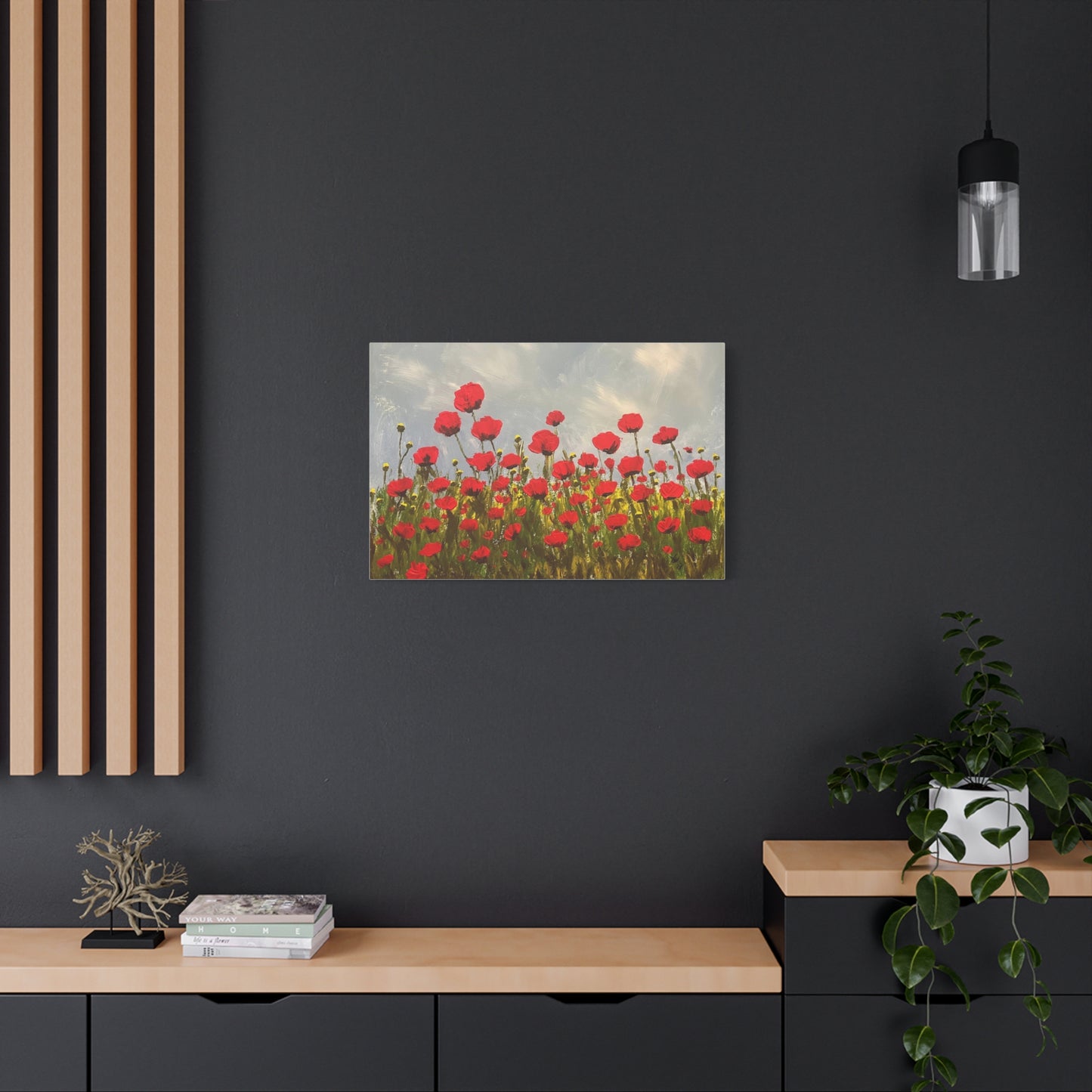 Poppy Field Matte Canvas Wall Art — Stretched 1.25"