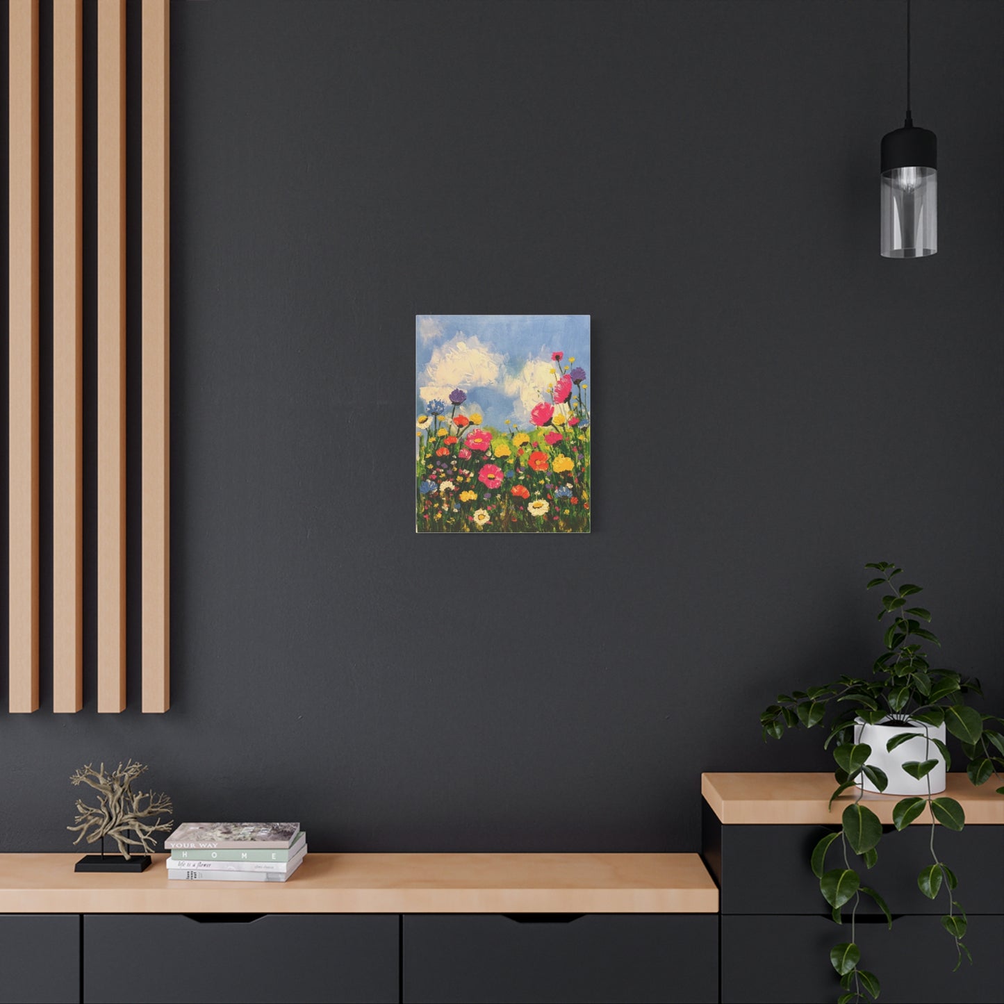 Wildflower Bloom Canvas Print — Bright Wildflower Wall Art (Matte Stretched)