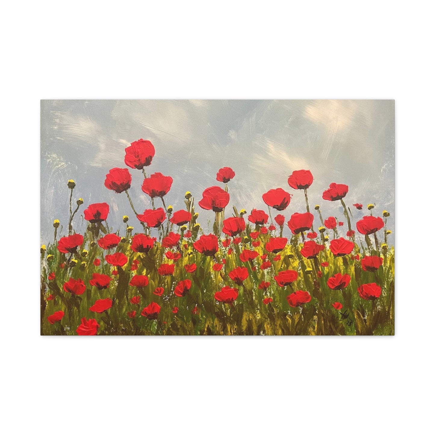 Poppy Field Matte Canvas Wall Art — Stretched 1.25"