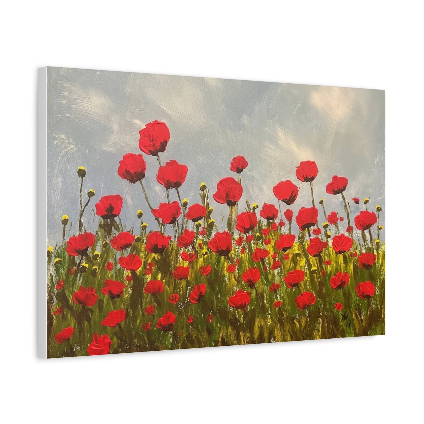 Poppy Field Matte Canvas Wall Art — Stretched 1.25"