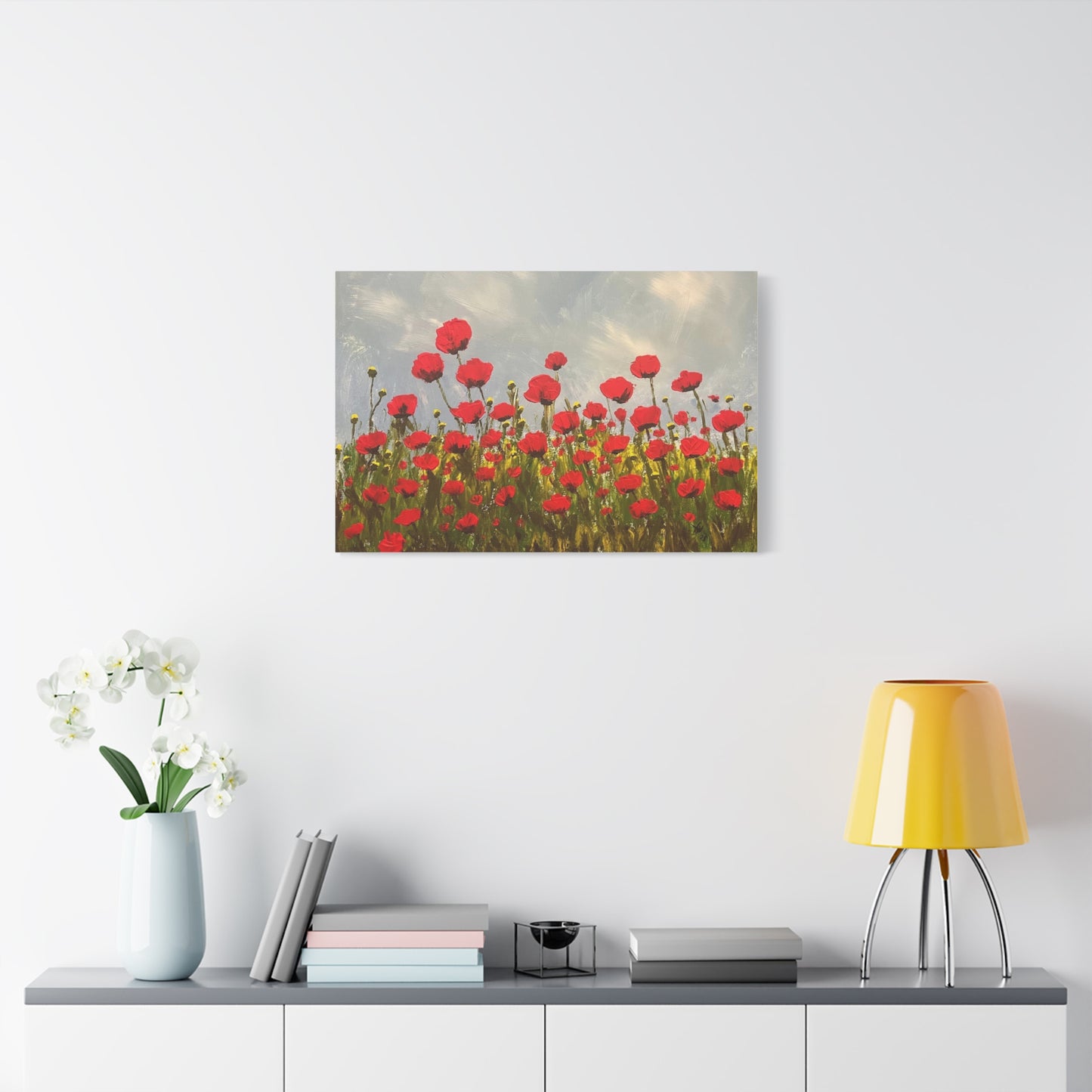 Poppy Field Matte Canvas Wall Art — Stretched 1.25"