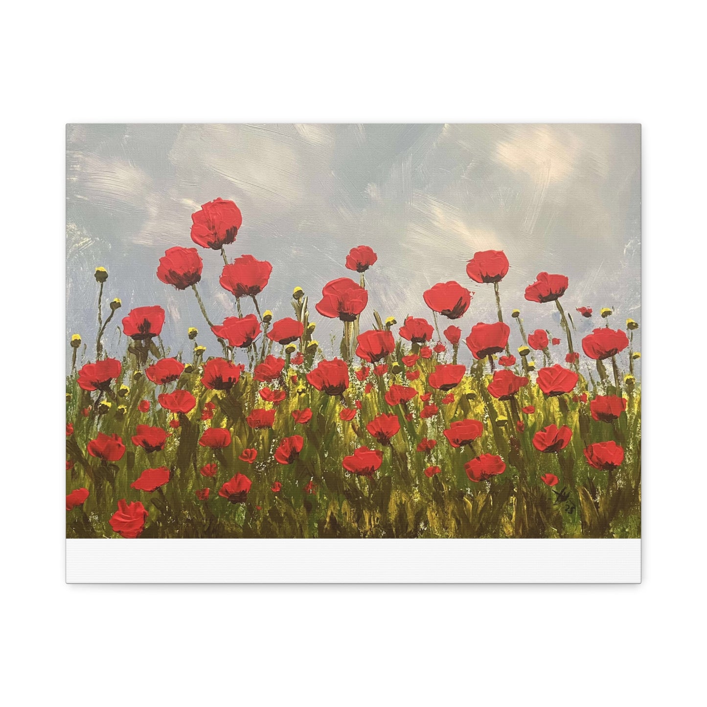 Poppy Field Matte Canvas, Stretched, 1.25"