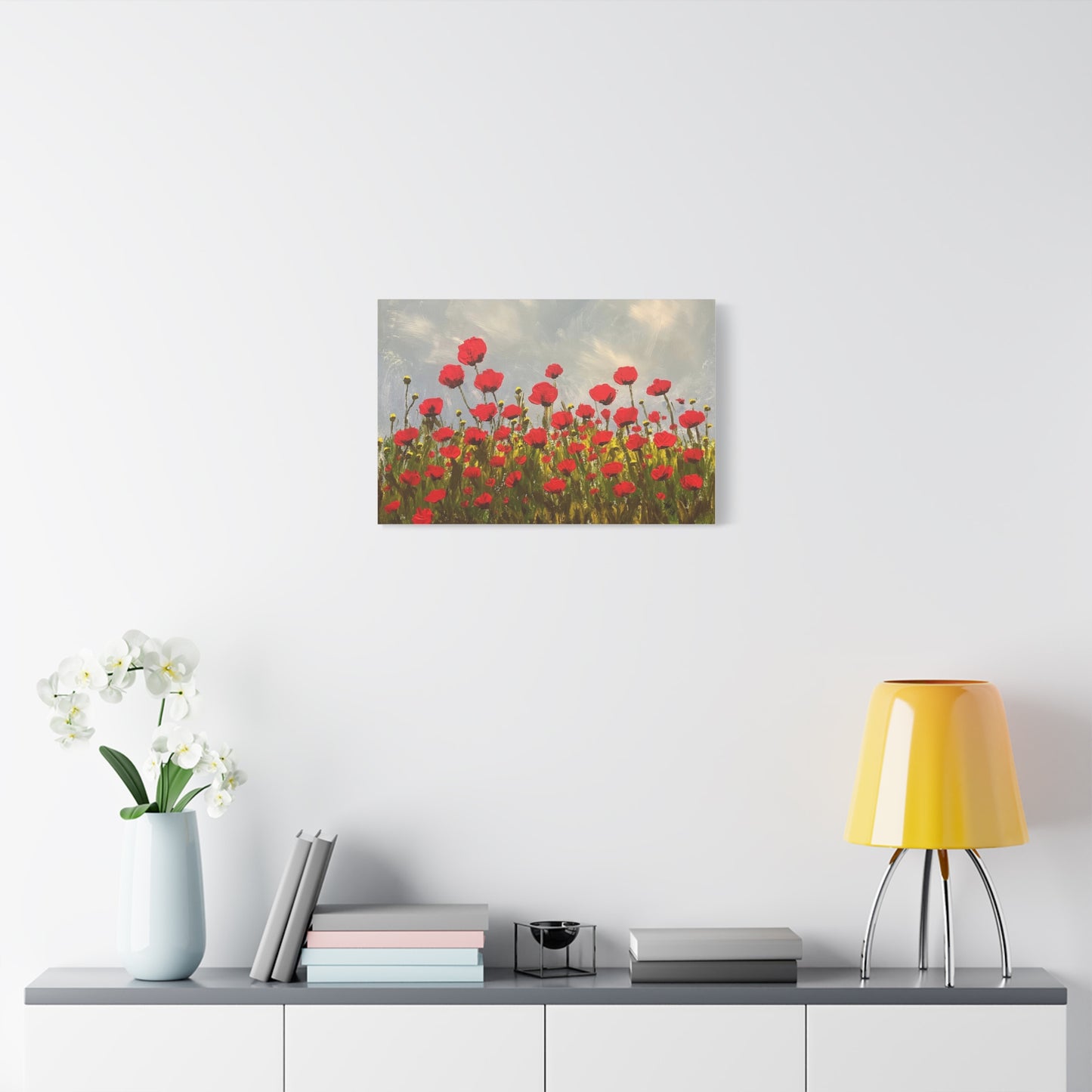 Poppy Field Matte Canvas Wall Art — Stretched 1.25"