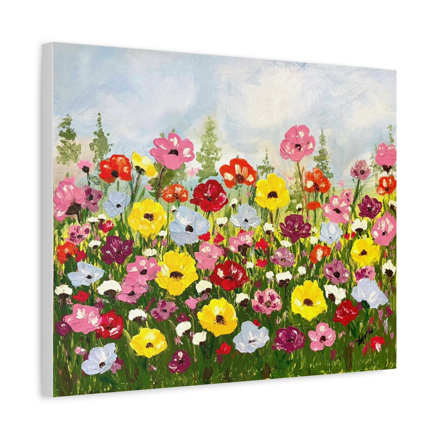 A Field of Joy Canvas Art — Bright Floral Wall Decor