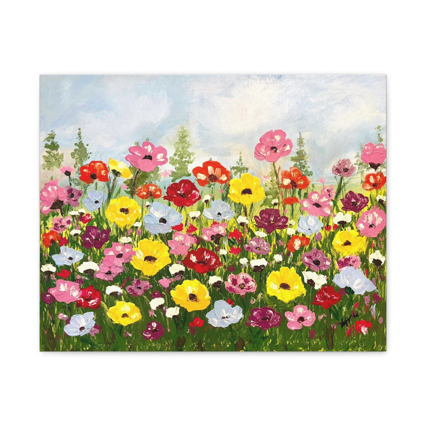 A Field of Joy Canvas Art — Bright Floral Wall Decor